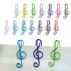 10/20/50Pcs Metal Cartoon Paper Clips Musical Note Colorful Bookmark Irregular Paper Pins Clamp School Office Supplies