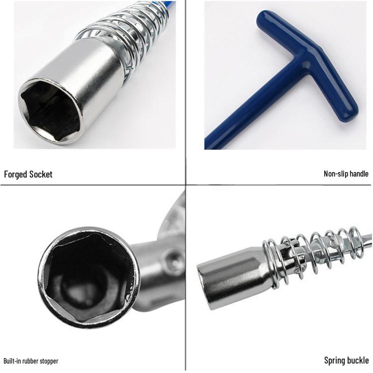 21mm T-Handle Forged Spark Plug Socket Wrench for Auto Repair