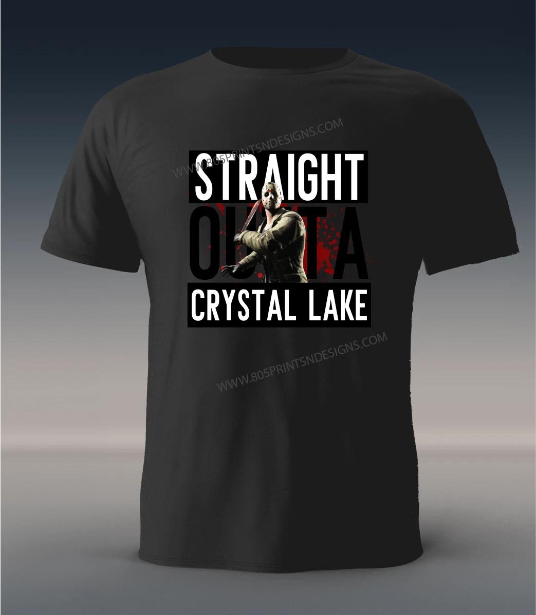 Straight Outta Crystal Lake Jason Halloween T-shirt S