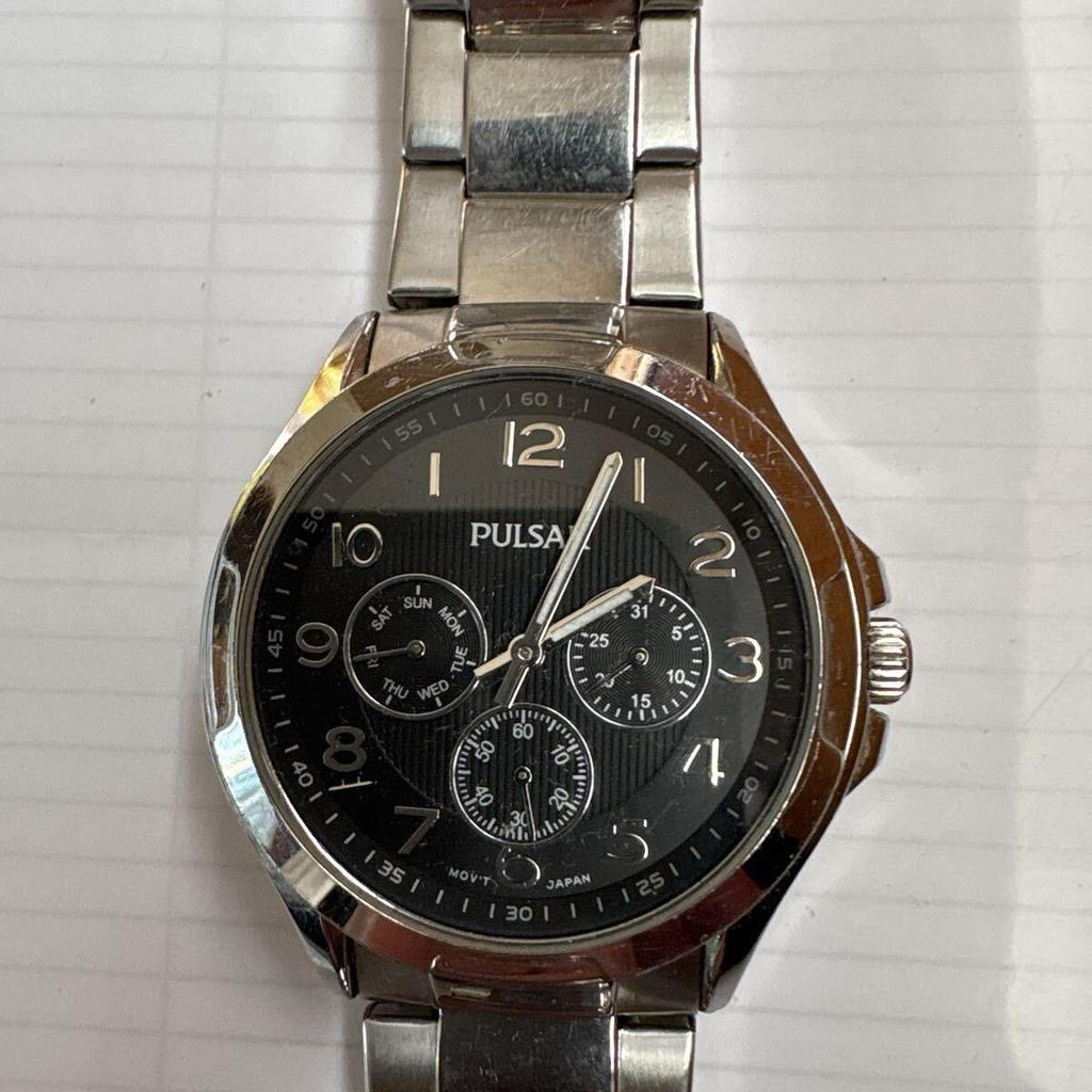 Used SEIKO Pulsar VD75X90 Quartz Analog Watch Reimported Model Used