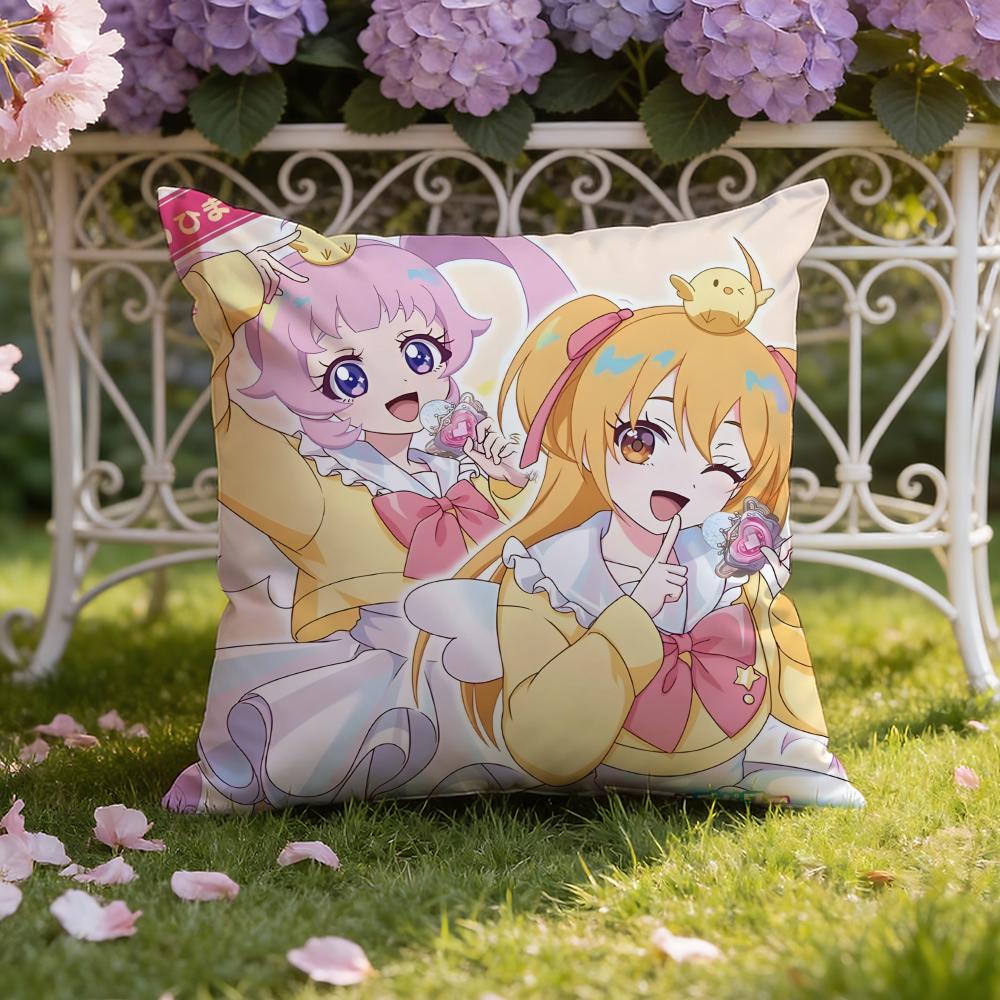Cute Anime H-Himitsu no AiPri Cushion Cover Home & Car Dual-Scene Pillow Cover: Reversible for Premium Comfort