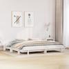 Vidaxl Bed Frame Without Mattress, White, 160X200 Cm, Solid Pine Wood