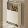 Wall-Mounted Multifunctional Chopstick Holder: Punch-Free, Dustproof Storage Rack for Chopsticks and Spoons
