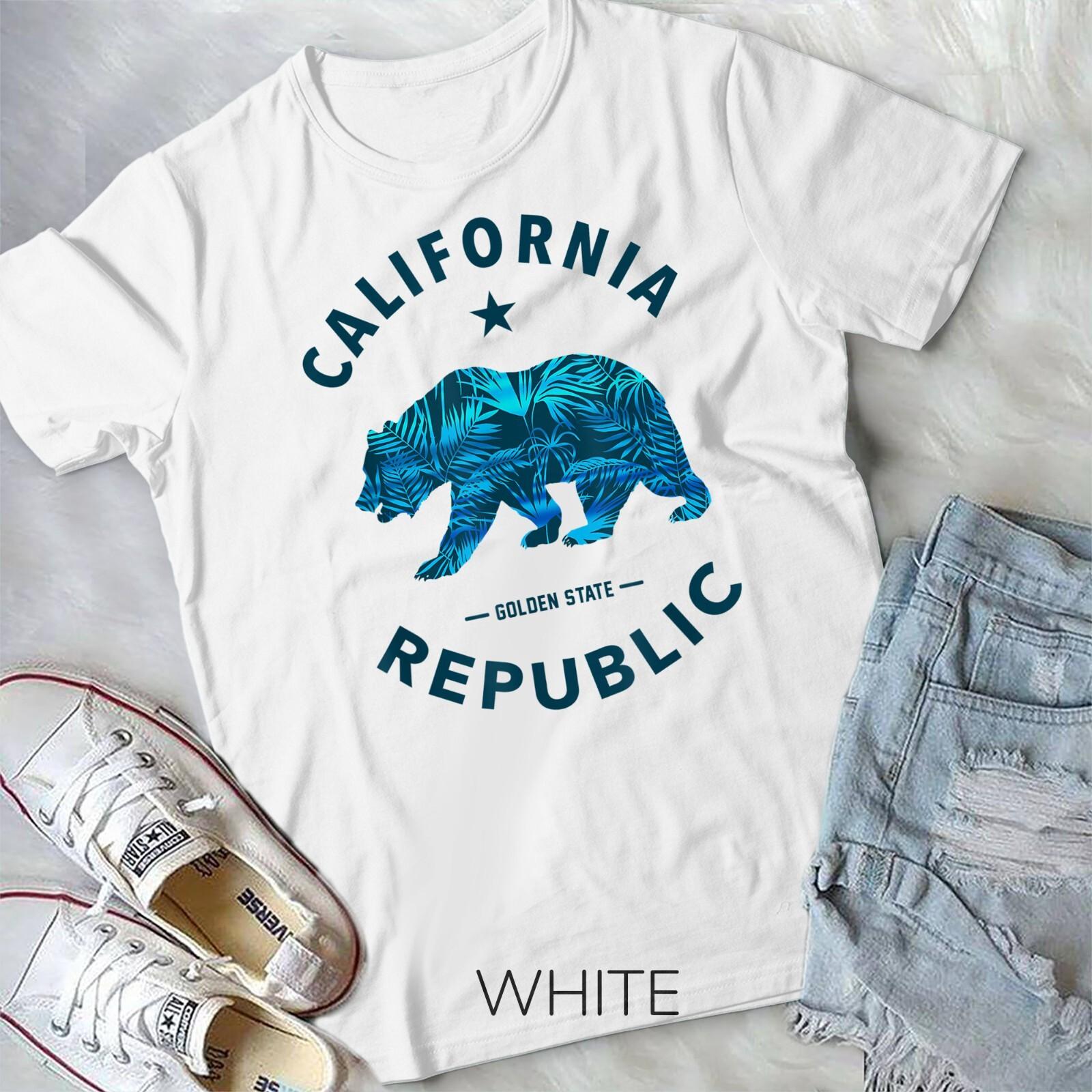 Trendy California Republic Tropical Bear Fill Logo Unisex T-shirt XXXL