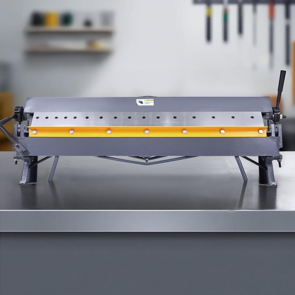 Box and Pan Brake, 1220 mm/48 inch Sheet Metal Bending Brake,16-Gauge Mild Steel Capacity, 0-135 Degree Adjustable, Metal Bender Machine with 16