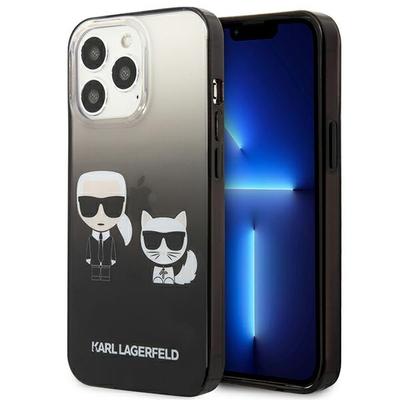 Karl Lagerfeld KLHCP13LTGKCK iPhone 13 Pro / 13 6.1" Hardcase Black/black Gradient Ikonik Karl & Choupette