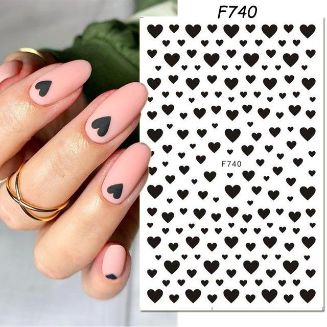 1pc 3D Nail Stickers Spring Summer Natural Flower Leaves Simulation Dried Flower Dragonfly Nail Applique Water Slides Decoration