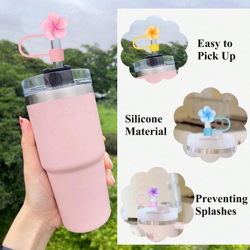 Silicone Cap Straws, Compatible Cup Accessories, Cute Funny Tumbler Straw Toppers Accessories, Kitchen, Christmas Gift, School Supplies