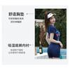 Simple Slim Slimming Short-sleeved High-necked One-piece Boxer Swimsuit Women's Zipper Surfing Diving Suit Plus Fat Large Size