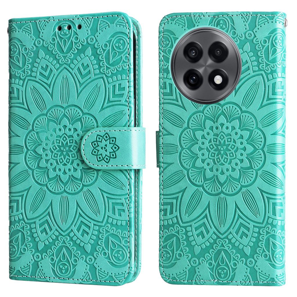 Etui portfelowe dla OnePlus 13R 5G/Ace 5 5G/Ace 5 Pro 5G Skórzane etui na telefon Wytłoczony słonecznik