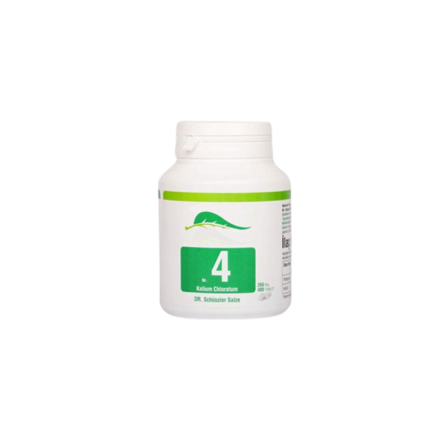 

Dr.. Salts Nr: 4 | Kalium Chloratum | 400 Tablets Food Supplement