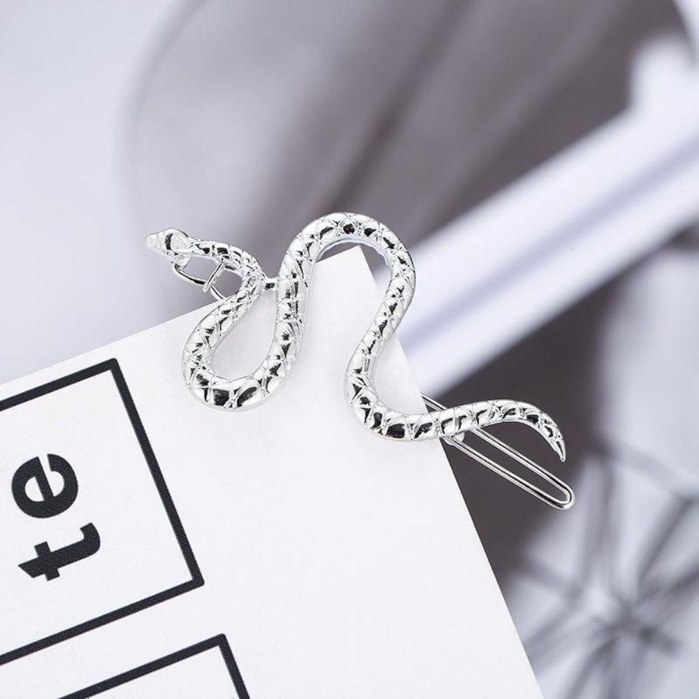 4pcs Punk Metal Retro Barrette Creative Hair Clip Set Gothic Snake Hairpin  Headwear Accessories