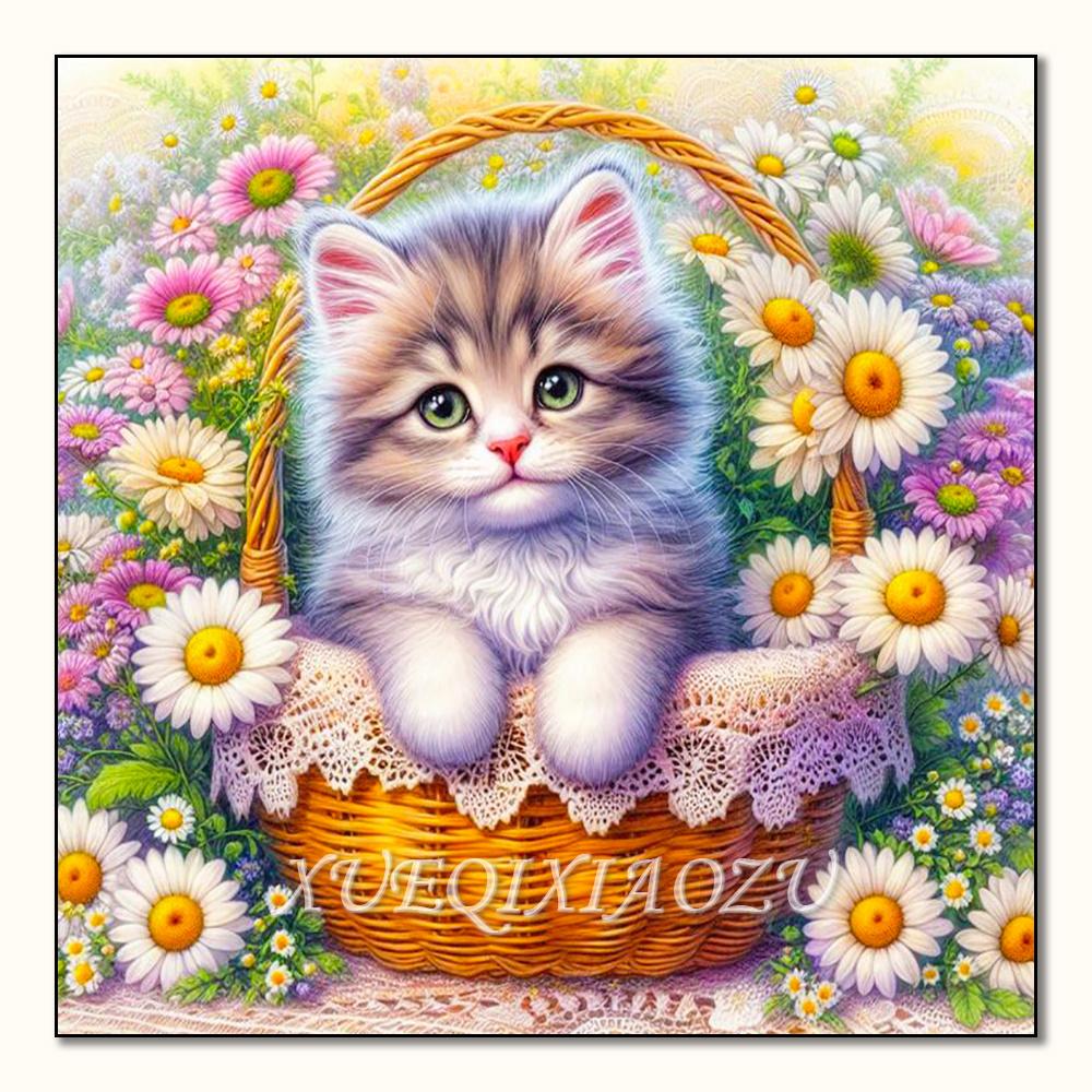 5D Diamond Painting Animal Dog Tiger Cat Cross Stitch Mosaic Kits Home Decoration Wall Stickers DIY Handmade Gift