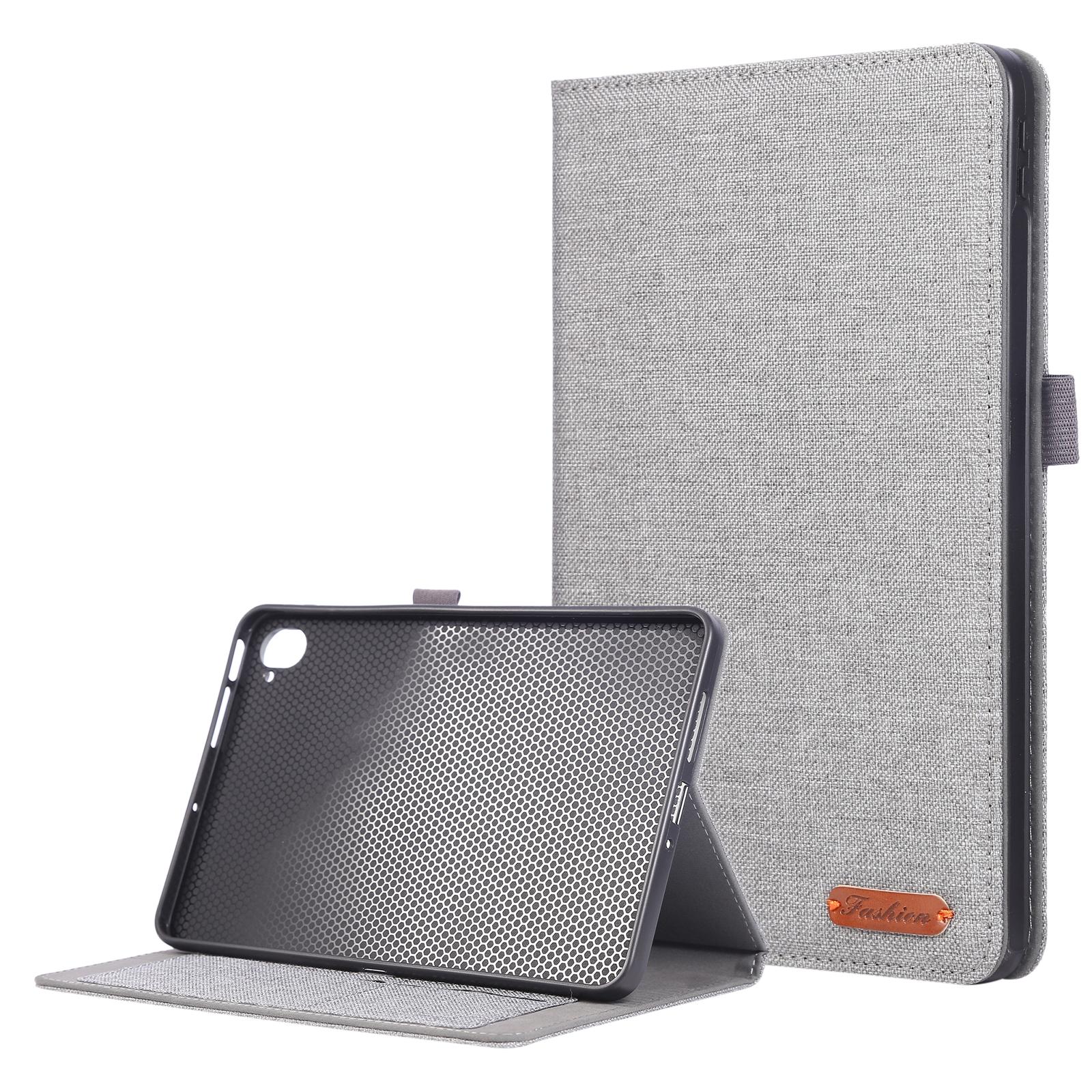 

For Xiaomi Redmi Pad 8.8 2025 Leather Case Card Holder Cloth Texture Tablet Stand Cover Grey