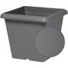 Pot de fleurs carré - GARDEN ID - Teramo noir-anthracite - 40 x 35 cm - Résistant aux Rayures - Effet Pierre - Avec Trous