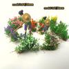 Grappolo di Fiori Artificiali in Miniatura Ciuffi d'Erba Strappabili Modello per Diorama Giardino Ferrovia Paesaggio Casa delle Bambole Artigianato Modellismo