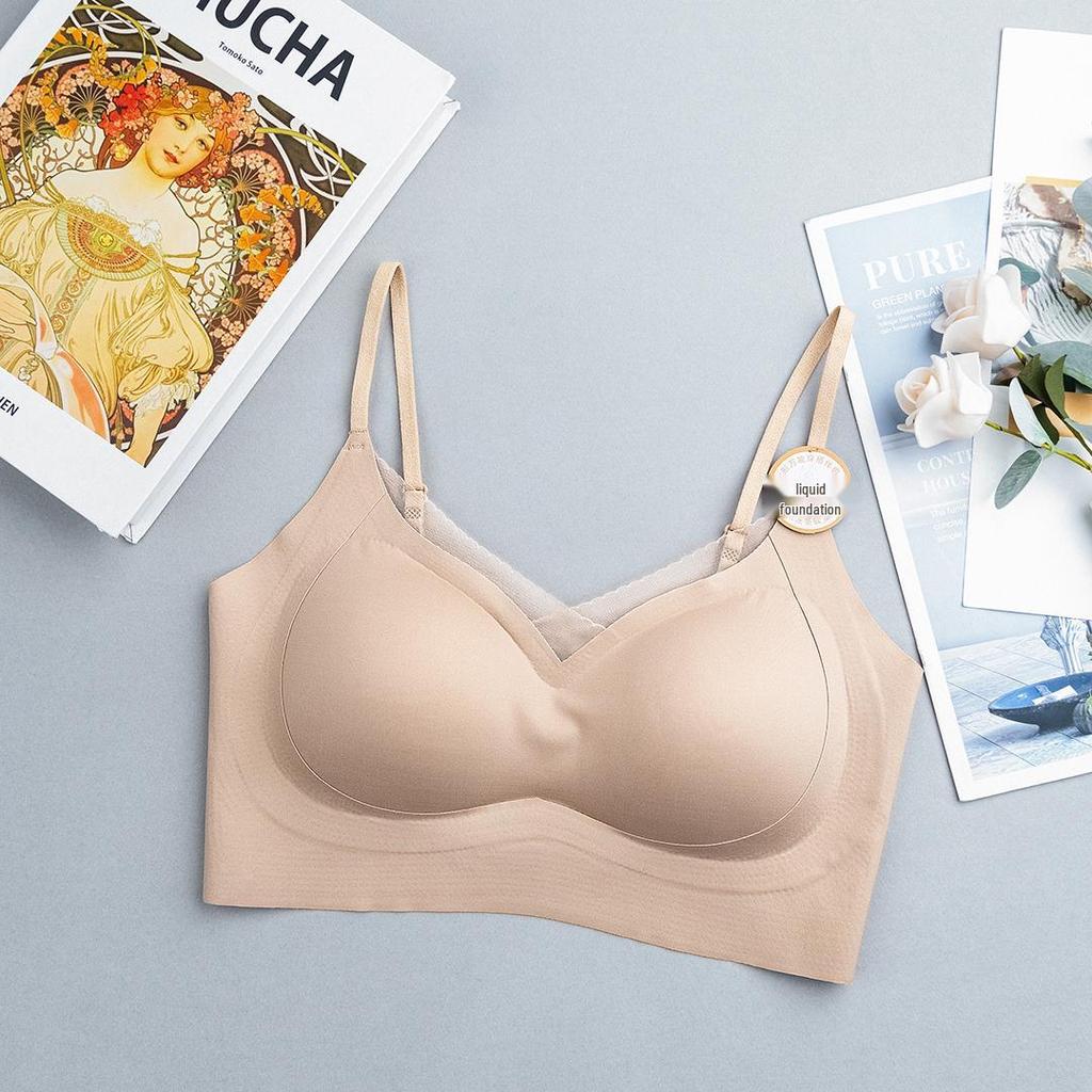 Enhancing Push-Up Bra: Sleek Ice Silk, Anti-Sag, Side Support, Beautiful Back Design, Hollow Out, Light Summer Fit.