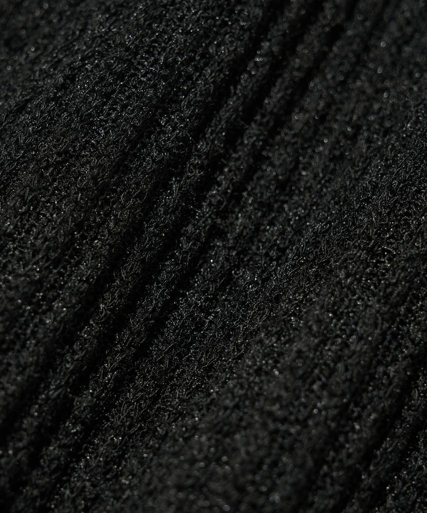 Otherfits Two-Way Ribbed Zip-Up Hooded Knit (Black)