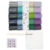 Carpet Embroidery Set With 20 Color Acrylic Yarn Hook Needle Mesh Fabric Beginner Rug Hooking Supplies For Art Craft