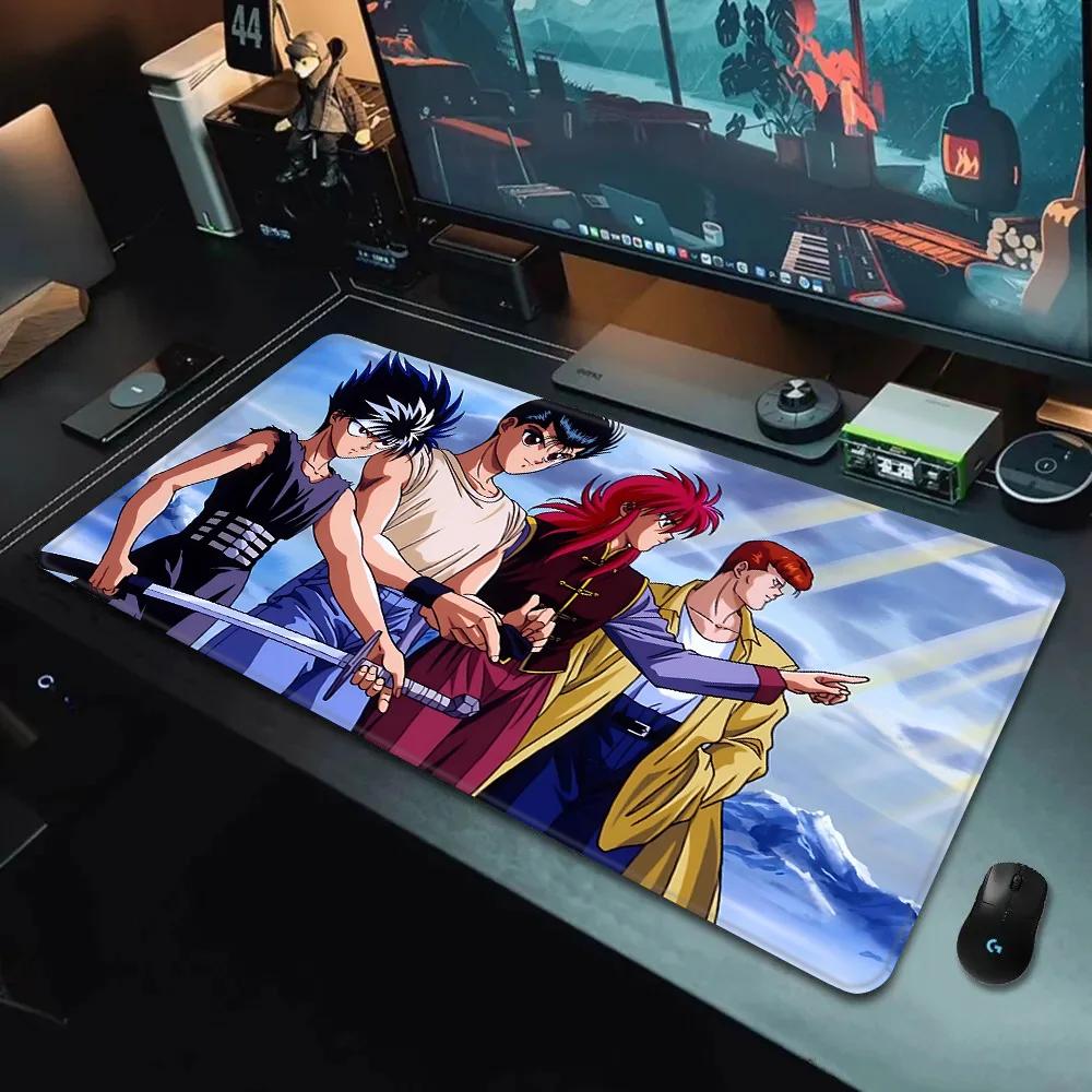 YuYu Hakusho Mousepad HD Printing Computer Gamers Locking Edge Nonslip Mouse Pad XXLxcm Keyboard PC Desk Pad