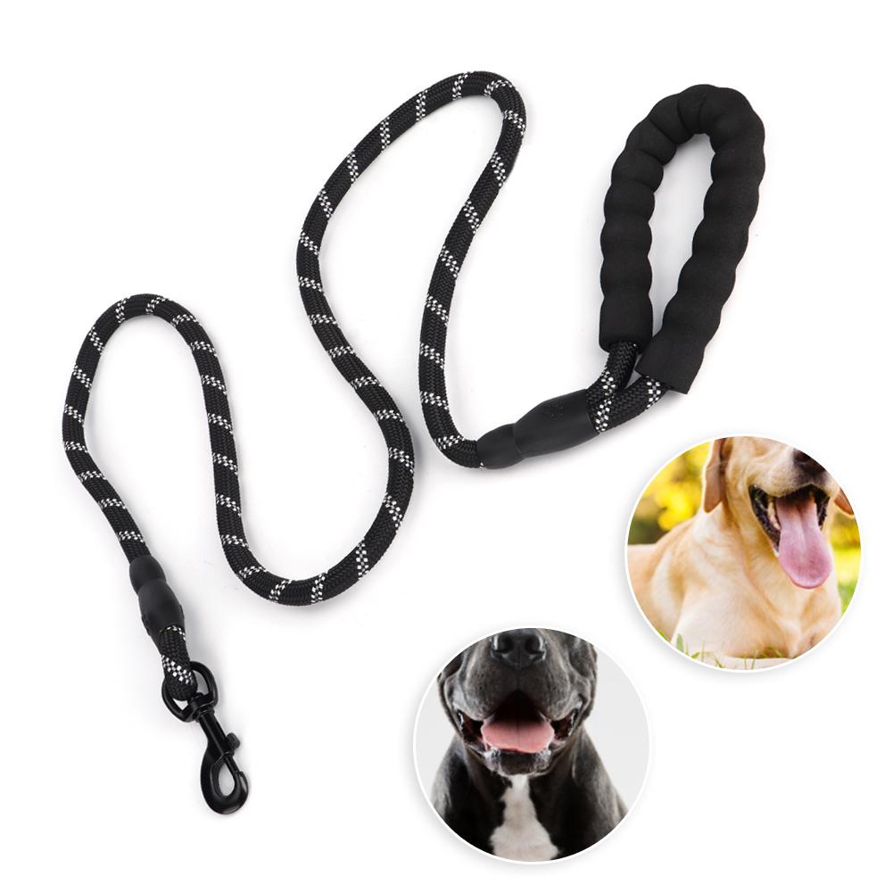 Pet Pulling Leash Nylon Reflective Dog Chain Safety Rope for Puppy Medium Large Dogs Running Walking Training