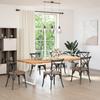 Vidxl Table Legs for Dining Table, 2 Pcs, White, 80X(72-73) Cm, Steel