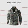 Men's Camouflage Workwear Set, Wear-Resistant Polyester-Cotton with Reflective Strips, Thickened for Spring & Autumn Outdoor Use