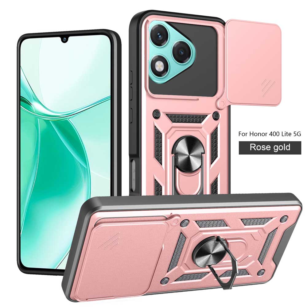 

For Honor 400 Global Camera Shockproof Armor Case For For Honor 400Lite Honor 400Pro Car Magnetic Holder Ring Protect Cover Honor 400 Lite розовый