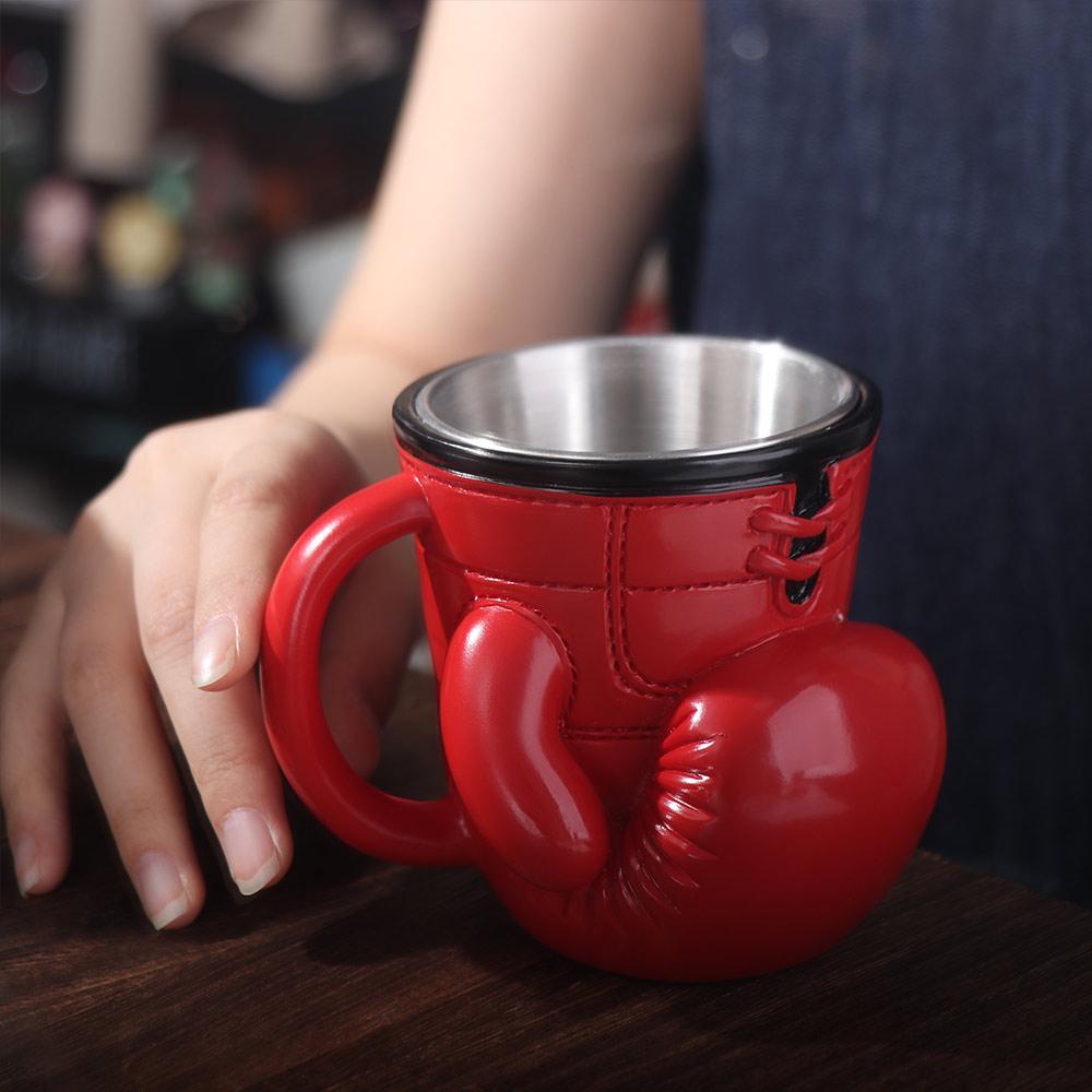 Resin Material Boxing Glove Mug Boxing Glove Design Boxing Themed Tea Cup Sports Themed Mug  Office