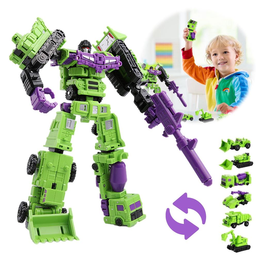Deformation Toys 6 In 1 Mini Combiner Action Figure Robot Toys War for Cybertron Figure Gift Set