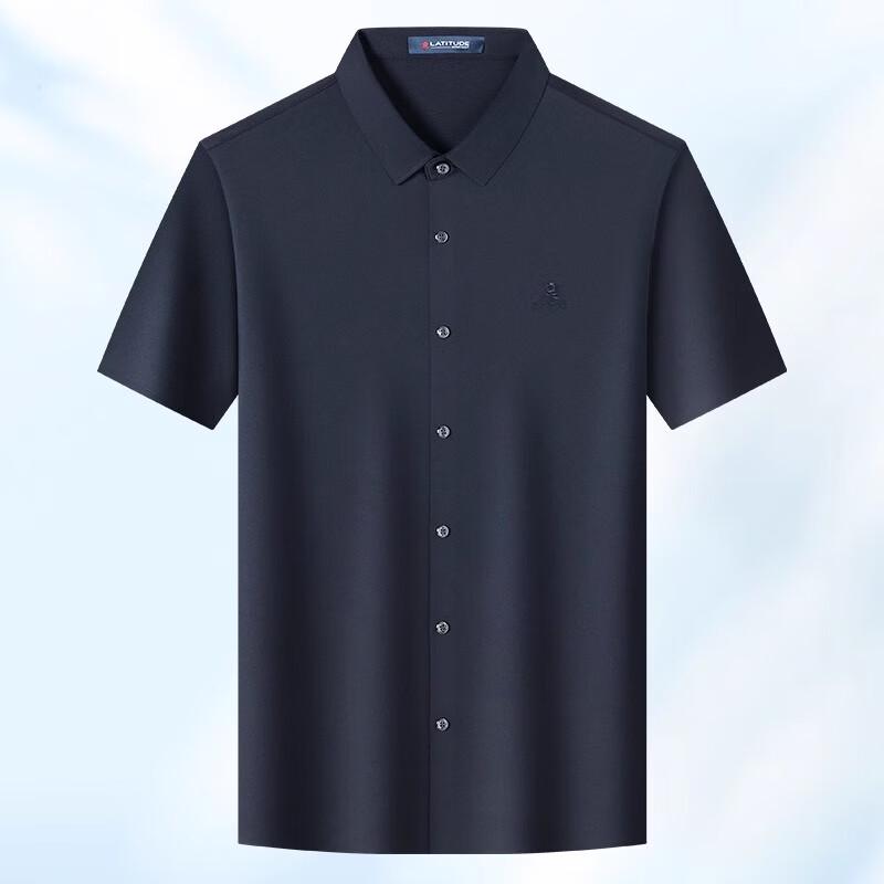

MONTAGUT Men s Summer Silk Blend Short-Sleeve Shirt 52