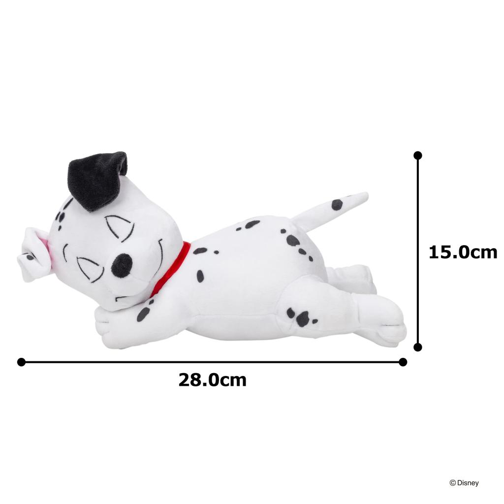 MORIPiLO Disney Body Pillow Dalmatians Sleeping S 30cm Stuffed Toy Cushion 28x15x15cm White Birthday Gift Cute Soft Disney Character Pillow Morishita