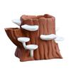 Tree Stump Palette Paint Brush Holder 3D Printed Stump Painting Brush Organizer with 12 Paint Wells Home Office Desktop Decoration