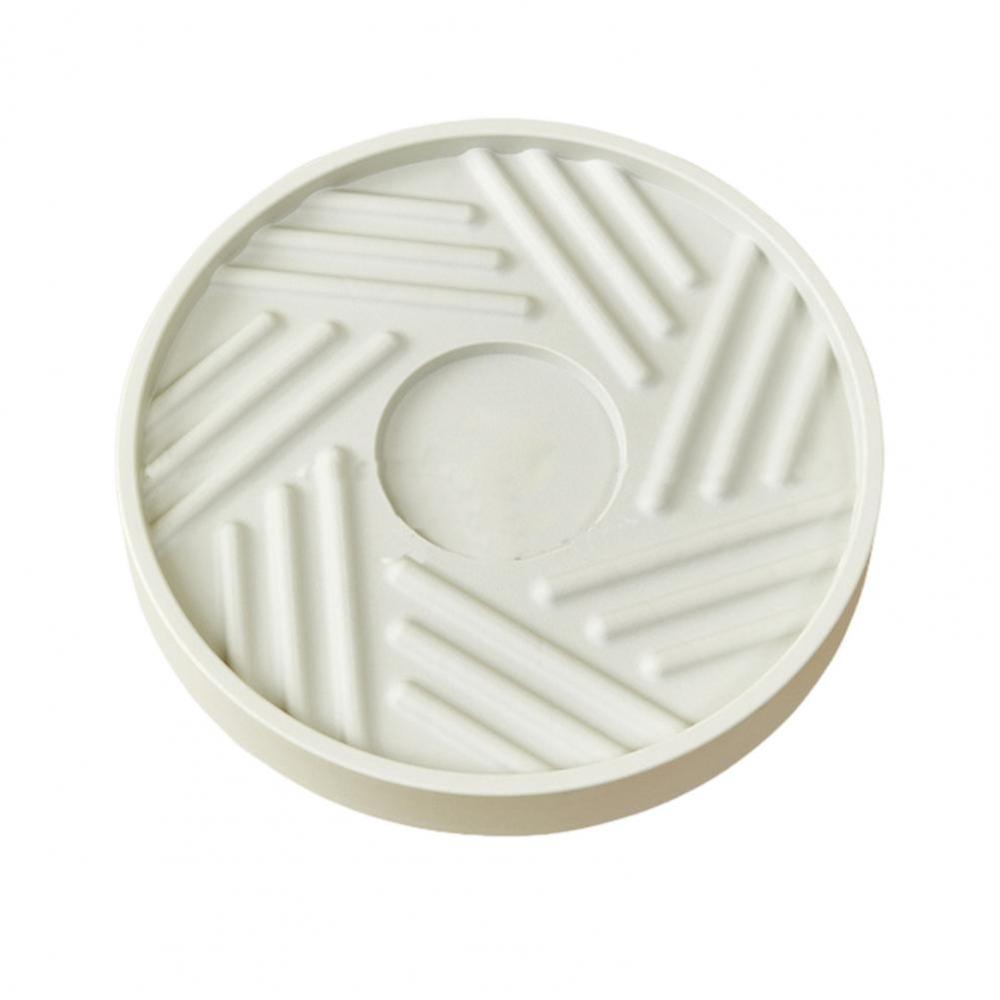 

Четыре колеса Подвижные колеса Поддон для растений Вращение на 360 градусов Съемный коврик для цветочного горшка Цветочный горшок бежевый