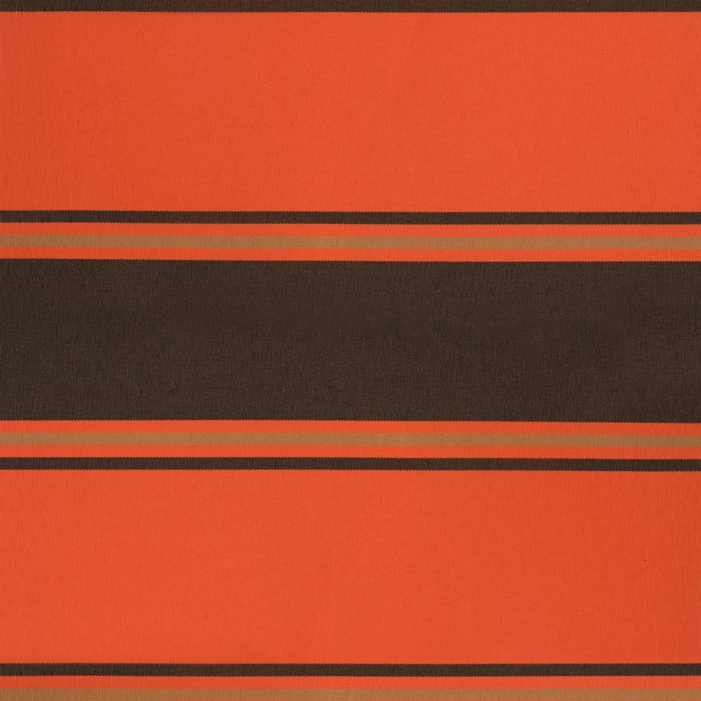 Retractable Awning Orange and Brown 3.5 X 2.5 M Fabric & Aluminum