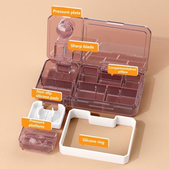 Pouzdro na pilulky s více přihrádkami Venkovní napájení Kompaktní dělicí dělič na řezání tablet Dobré řezání Ekologické