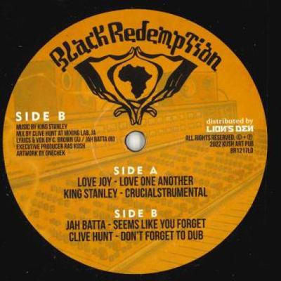 12palcová deska LÁSKA RADOST; KING STANLEY / JAH BATTA; - Milujte se navzájem; Crucialstrumental BR1217LD Black Redemptio 2022 UK Reggae, Ska & Dub