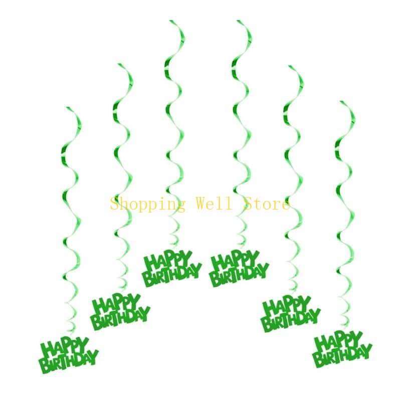 KX4B Birthday Celebration Spirals Hanging Decoration For Indoor And Outdoors Parties