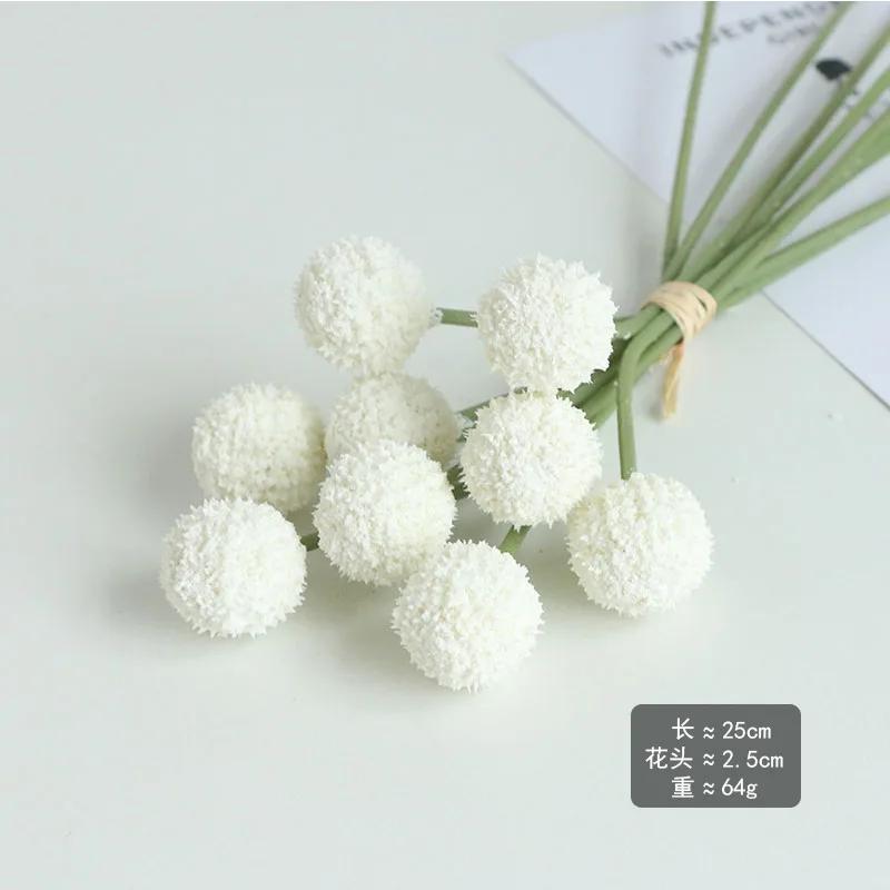 

Искусственные маленькие шарообразные цветы, имитация поддельных золотых шарообразных хризантем, растения для дома и офиса на День святого Валентина, букет цветов своими руками