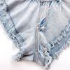 Women's High Waist Summer Denim Shorts Skirt - Casual Plus Size