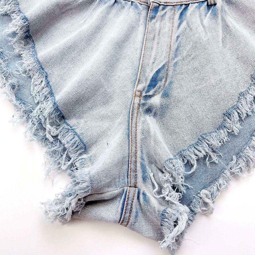 Women's High Waist Summer Denim Shorts Skirt - Casual Plus Size