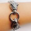 Fashion Gold Color Lion King Charm Bracelet for Men Rock Punk Wristband Jewelry Gift