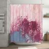 Stylish Bathtub Shower Curtain with Abstract Design In Pink Purple Perfect for Modern Bathrooms