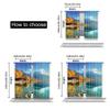 Set Of 2 Mountains Lake Curtain Autumn Nature Landscape Forest Scenery Trip Travel Theme Party Decoration Many Other Polyester