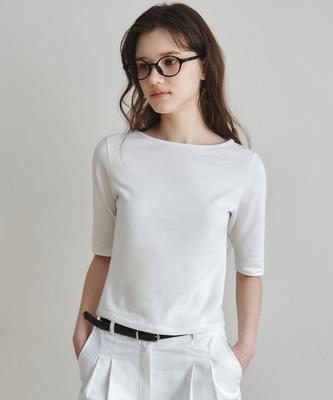 Wednesday Oasis For Woman Basic Boat Neck Half T-Shirt_3 Colors(W26Tp05)