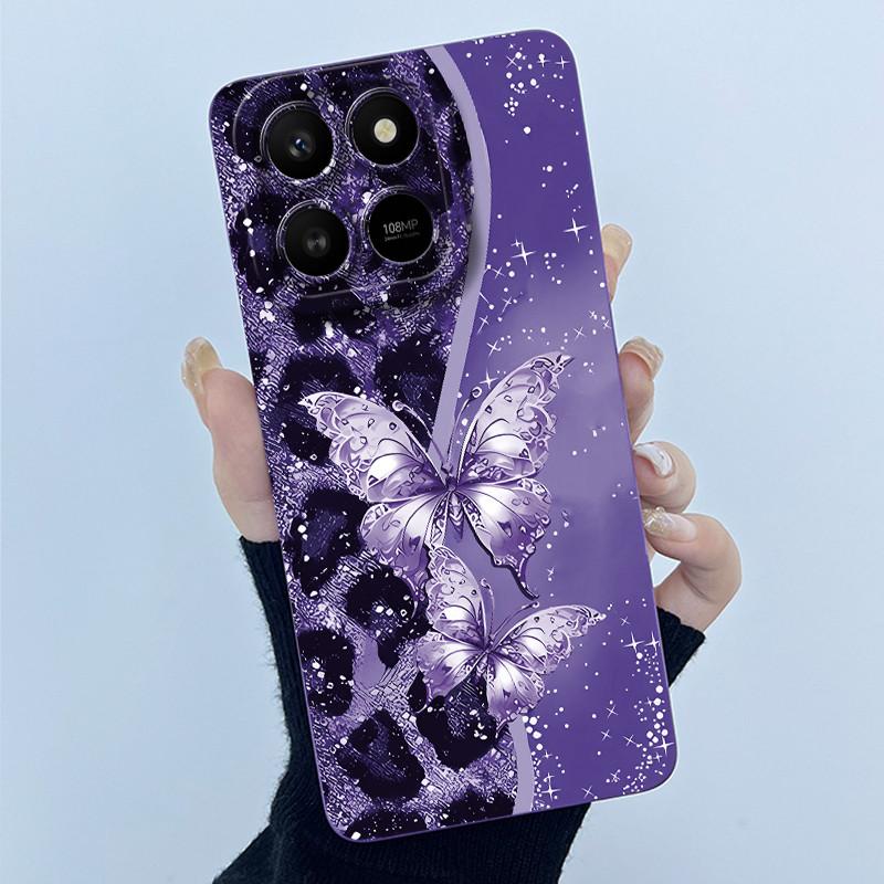 Case For Honor X7d Cute Panda Sweet Girls Cats Liquid Silicone Soft Back Cover For Honor 400 Smart 5G Bumper Protective Casing