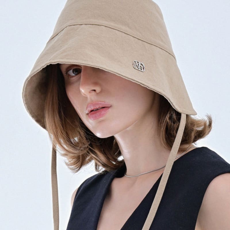 MooiHead Linen Cotton Strap Bonnet Hat_3 Colors