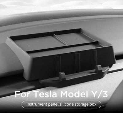 For Tesla Model Y 2025 Car Dashboard Storage Box Model 3 2025-2025 Organizer Instrument Panel Tray Car Accessories