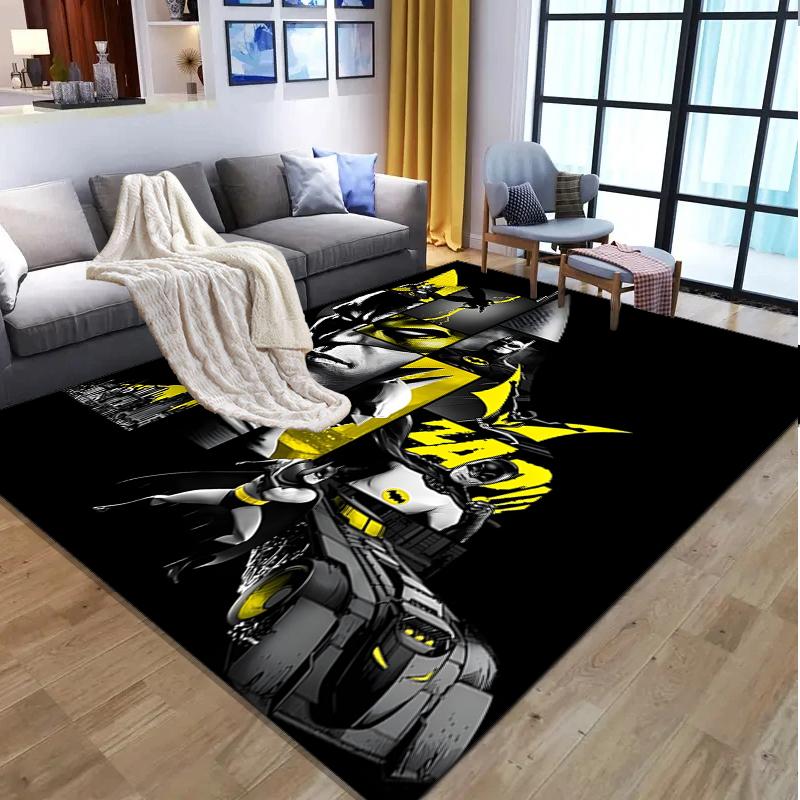 Batman Pattern Rug, Indoor/Outdoor Mat, for Picnic, Gameroom, Bedroom, Office, Living Room, Home Decor Carpet, Birthday Gift