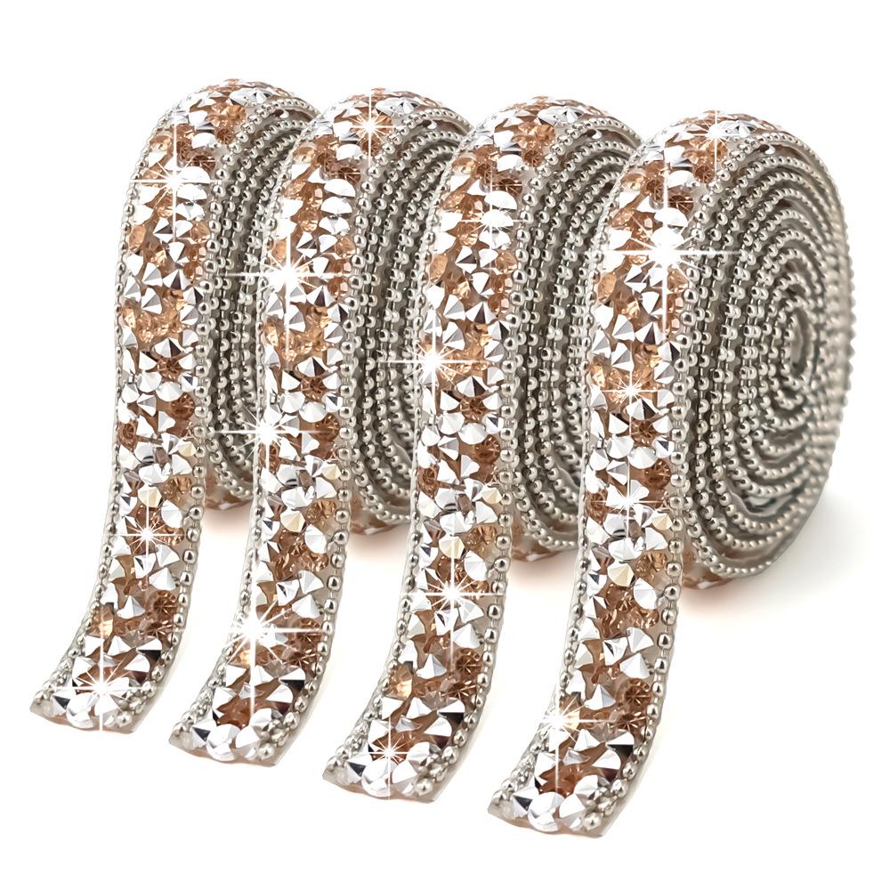 

Сделай сам смола сверлильные аксессуары: Стразная наклейка, цепочка из бусин, самоклеящаяся термофиксируемая лента для украшения ювелирных изделий 1.5CM Width